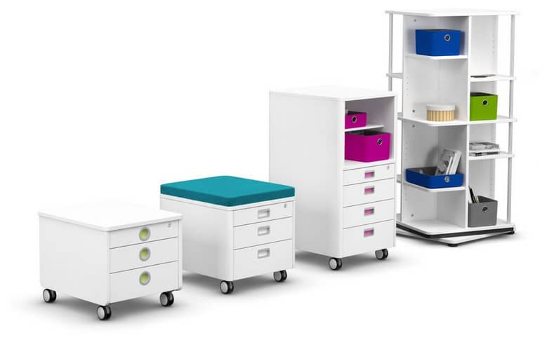 moll's Drawer units provide well designed expansion to the moll ergonomic desks